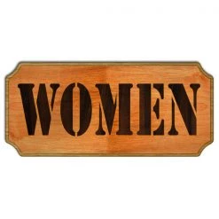 BarProducts.com Women Wood Plaque Kolorcoat™ Sign BAR DECOR