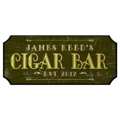 BarProducts.com BAR DECOR CUSTOMIZABLE Wood Plaque Sign - CIGAR BAR - Color Options
