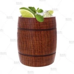 BarProducts.com Wood Barrel Tumblers - Set Of 2 (12oz)