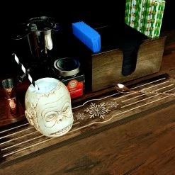 BarProducts Handcrafted Wooden Drip Tray - Snowflake Design