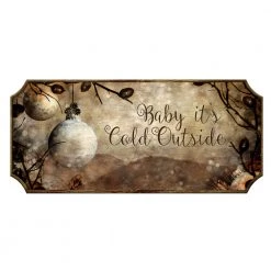 BarProducts Handcrafted Wood Christmas Sign - Baby It's Cold Outside SPECIAL COLLECTIONS