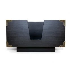 BarProducts.com BarConic® Wooden Napkin Bar Caddy - 2 Pocket - Black BAR SUPPLIES