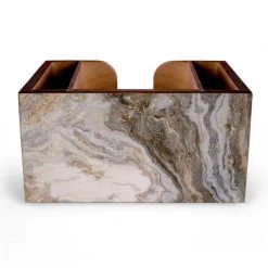 BarProducts.com Wooden Bar Caddy - Distressed Marble SPECIAL COLLECTIONS