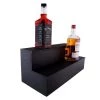 BarProducts.com BAR DECOR Wooden Liquor Bottle Shelves - Handcrafted In The USA - 2 Tier - Black - Size Variants