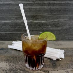 BarProducts.com BarConic® "Eco-Friendly" Wrapped Paper Straws - 7 3/4" Solid White - Packs Of 100 BAR SUPPLIES