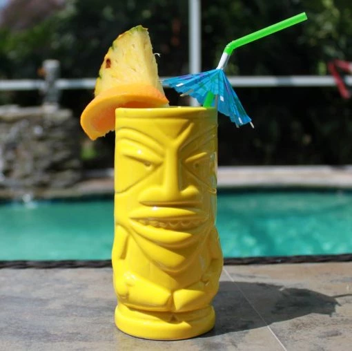 BarProducts.com BarConic® 12 Oz Tiki Drinkware – Yellow