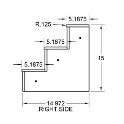 BarProducts Handcrafted Wooden Liquor Bottle Shelves - Handcrafted In The USA - 3 Tier - Natural - Size Variants