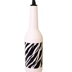 BarProducts.com BAR TOOLS Kolorcoat™ Flair Bottle - Zebra Print Design - 750ml
