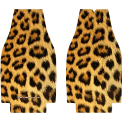 BarProducts.com Custom Coasters / Coolers Kolorcoat™ Zipper Bottle Cooler - Leopard