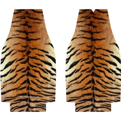 BarProducts.com Custom Coasters / Coolers Kolorcoat™ Zipper Bottle Cooler - Tiger
