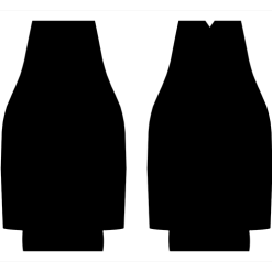 BarProducts.com Kolorcoat™ Zipper Bottle Cooler - Black