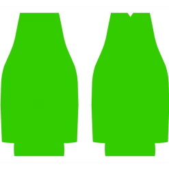 BarProducts.com Kolorcoat™ Zipper Bottle Cooler - Green