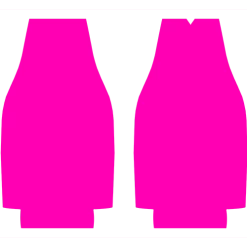 BarProducts.com Custom Coasters / Coolers Kolorcoat™ Zipper Bottle Cooler - Pink