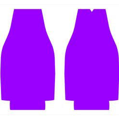 BarProducts.com Custom Coasters / Coolers Kolorcoat™ Zipper Bottle Cooler - Purple